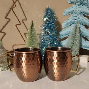 Moscow mule set of cups metal tin copper mugs